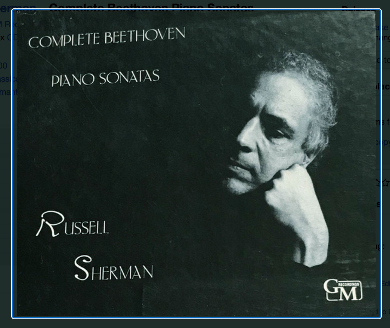 Sonatas　Piano　Sherman:　Beethoven　Complete　Russell　GM　Recordings　GM5001　–